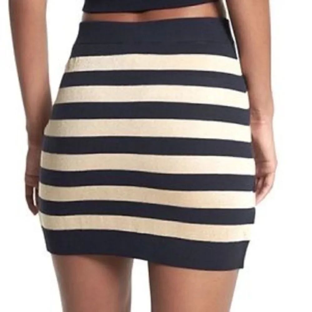 NWT Y2K Vintage Forever 21āStriped Micro Mini Skirt Black and tanāmedium
